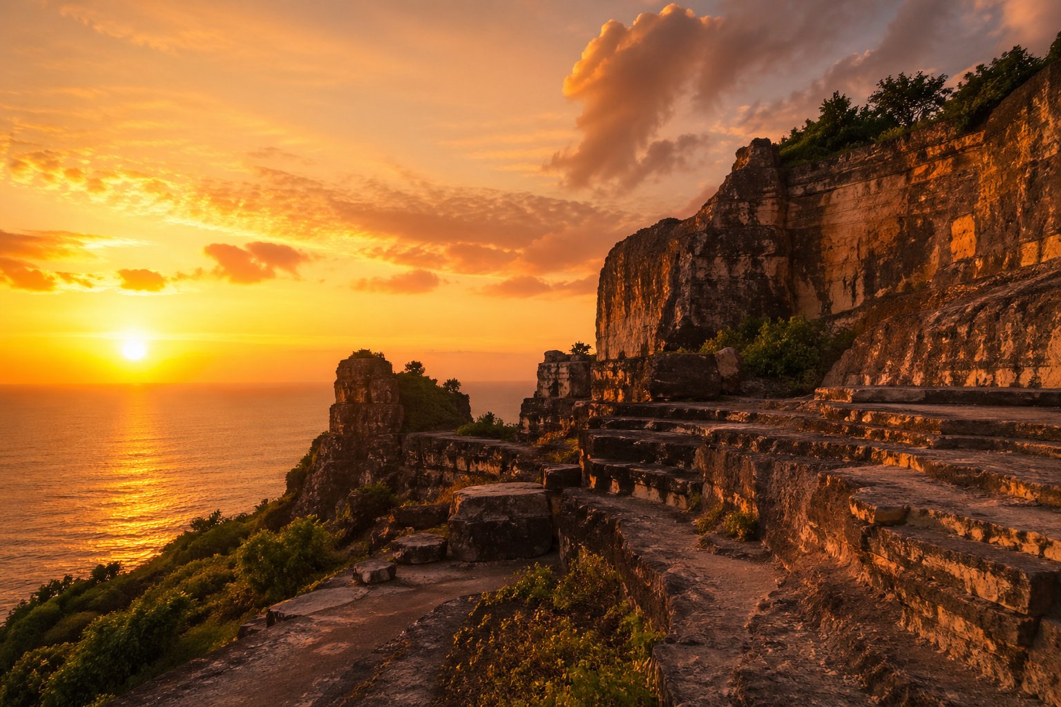 Where Stone Learns to Glow: Sunset at Watu Giring, Gunungkidul