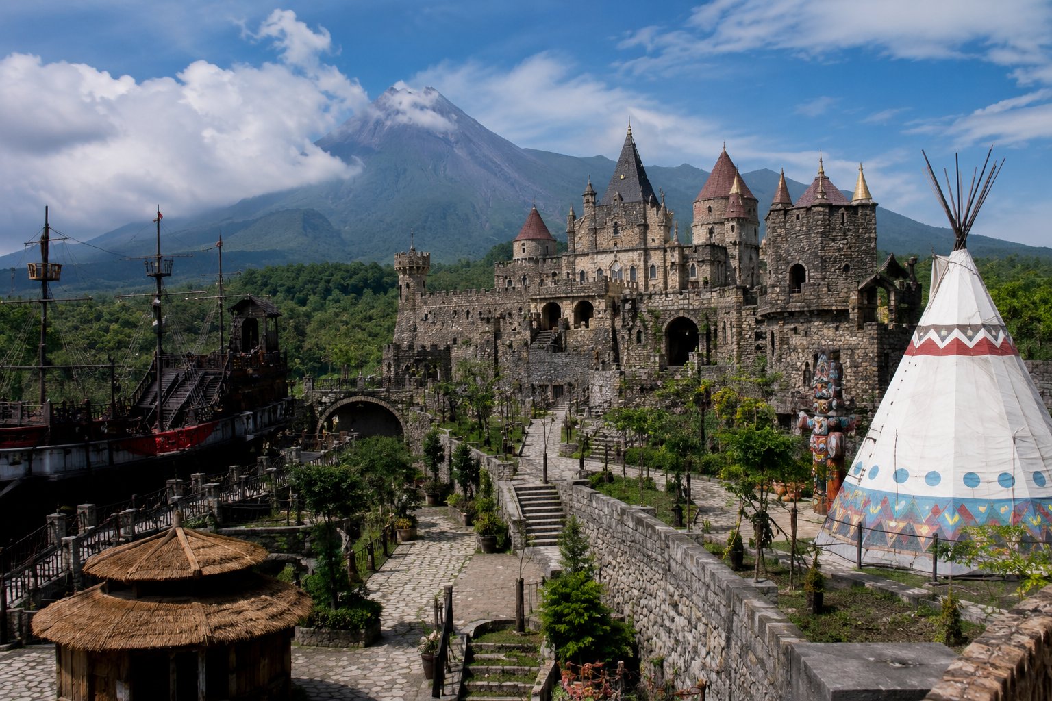 The Lost World Castle Sleman: A Fairytale Above the Slopes of Merapi