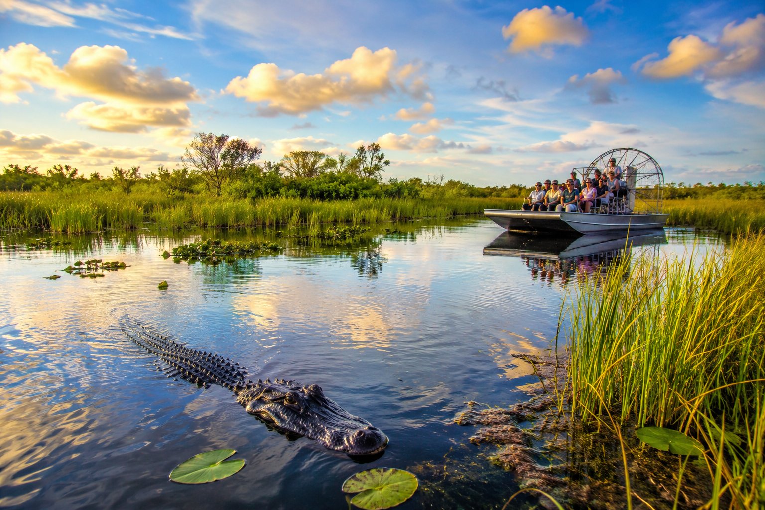 Florida, USA: Drifting Through Silent Waters Full of Eyes at Everglades National Park
