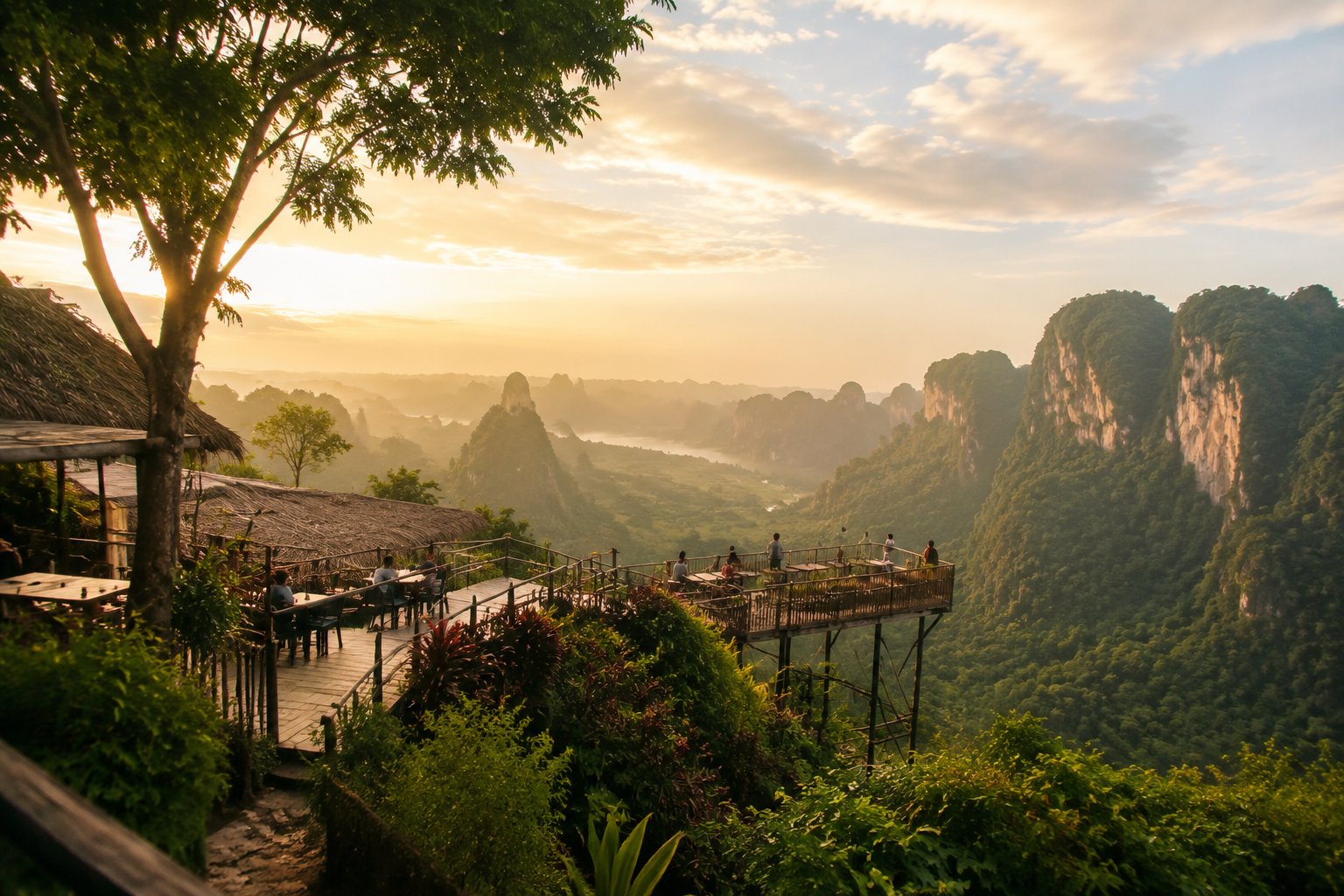 A Quiet Morning Above the Valley in Kuan Nom Saow Viewpoint, Krabi Thailand