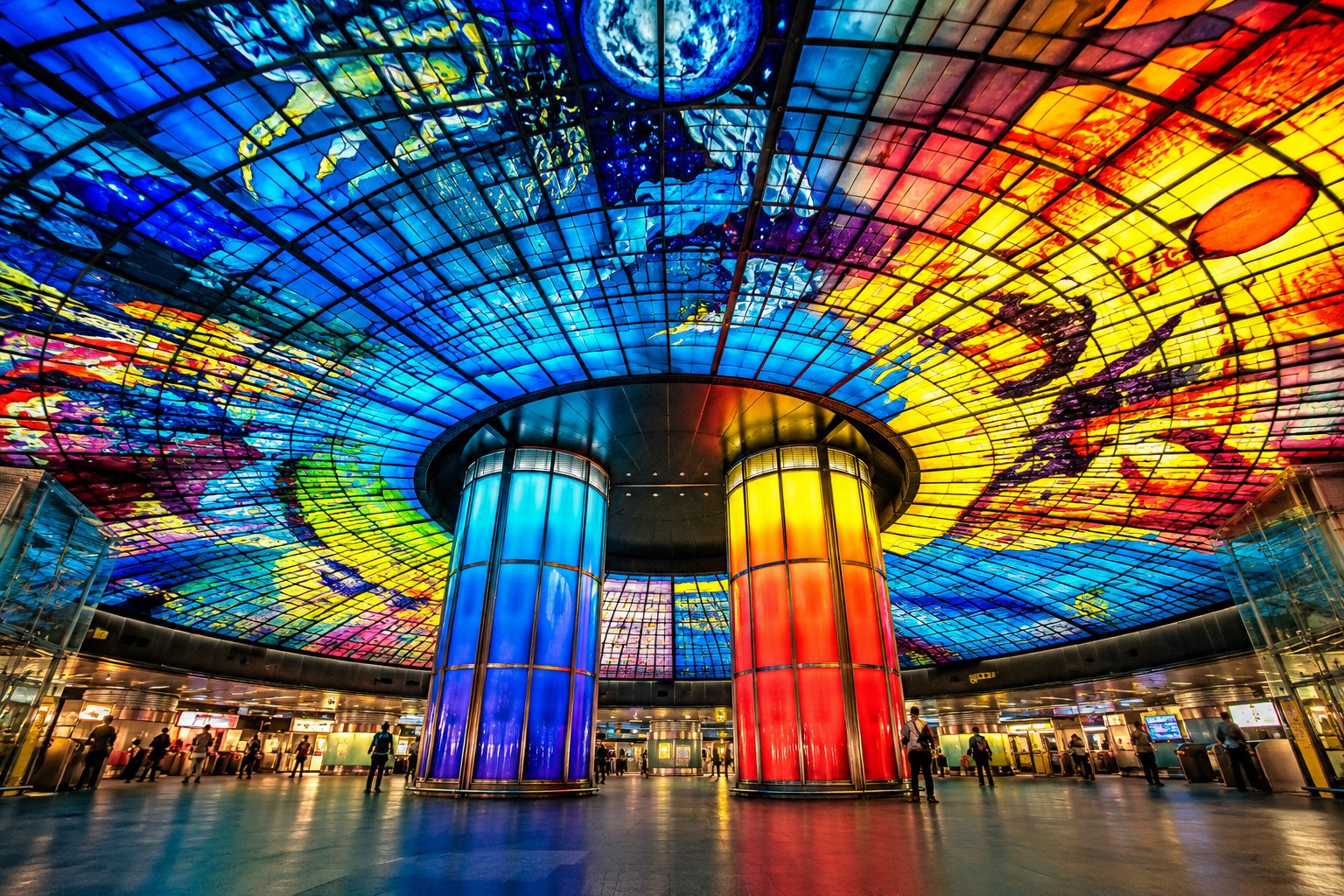 Dome of Light, Kaohsiung/Taiwan: A Rainbow Beneath the City